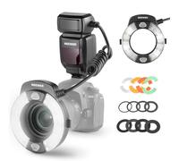 NEEWER RF1-C Flash Annulaire Macro Compatible avec Canon, Flash Annulaire E-TTL 76W GN15 5600K, Sortie 1-1/128, Sync Avant/Arrière, Gels Couleur, Bagues Adaptation Objectif pour Macrophotographie