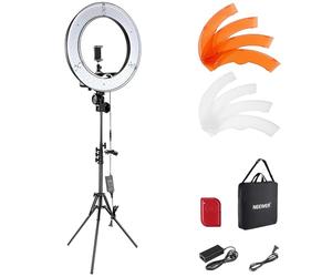 NEEWER Ring Light Professionnel avec Trépied: 18 Pouces 55W 5600K Réglable LED Anneau Lumineux avec Trépied, Récepteur Bluetooth pour Smartphone, Selfie, Youtube/TikTok Vidéo, Lampe Esthetique Tattoo