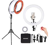 NEEWER Ring Light Professionnel avec Trépied et Diffuseur : 45cm 55W 5600K Réglable LED Anneau Lumineux, Anneau Lumineux pour Appareil Photo Professionnel
