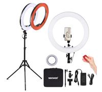 NEEWER Ring Light Professionnel avec Trépied et Diffuseur : 45cm 55W 5600K Réglable LED Anneau Lumineux, Anneau Lumineux pour Appareil Photo Professionnel