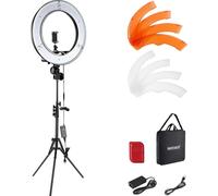NEEWER Basic 5" Ring Light avec Clip et Trépied,10W 3000k-6000K Dimmable Clip sur Lumière pour Laptop Computer Monitor Vidéoconférence,Selfie,Vlog,Maquillage,Live Streaming,Enregistrement Vidéo,BR60