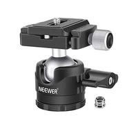 NEEWER Rotule pour trépied à Profil Bas 28 mm Rotation panoramique à 360° avec Plaque de dégagement Rapide de Type Arca 1/4" et Niveau à Bulle pour trépieds, monopodes, Charge maximale : 6,6 LB/5 kg