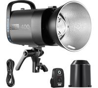 NEEWER S101-400W Pro Lampe Flash Stroboscopique avec Déclencheur 2,4G Lampe de Modélisation 150W 400Ws GN65 5600K Réflecteur à Monture Bowens Mode S1/S2 Ventilateur Silencieux Compatible avec QPRO