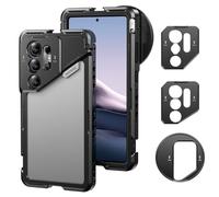 NEEWER S25 Ultra Cage Téléphone, Stabilisateur Rig, Adaptateur Filtre 67mm, Plaque Arrière Objectif 17mm, Adaptateur Objectif Monture T, Compatible avec Samsung Galaxy Moment T Objectifs Série, PA082