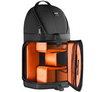 Neewer Sac à Dos Professionnel pour Appareil Photo Reflex numérique et Objectif, avec séparateur rembourré (intérieur Orange)