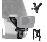 NEEWER Sangle de Fixation pour Casque de Moto, kit d'Accessoires pour Enregistrement Vidéo et Vlog, Compatible avec GoPro Insta360 DJI AKASO Caméras d'action, GP-72