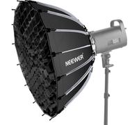 NEEWER 65cm Softbox Parabolique Installation et Pliage Rapide,avec Diffuseurs/Grille Nid d'Abeillec,Compatible avec Aputure 120d Dôme de Lumière Godox sl60w NEEWER RGB CB60 et Lampes à Monture Bowens