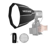 NEEWER Softbox Octogonale 30cm avec Support NEEWER, Softbox Octabox à Pliage&Installation Rapide avec Diffuseur Lumière/Grille en Nid d'abeille pour Lampe Studio LED MS60 MS60B MS60C MS150B,NS3P