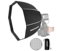 NEEWER Softbox Octogonale 50cm avec Support NEEWER, Softbox Octabox à Pliage&Installation Rapide avec Diffuseur Lumière/Grille en Nid d'abeille pour Lampe Studio LED MS60 MS60B MS60C MS150B,NS4P