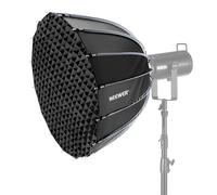 NEEWER Softbox Parabolique 28"/70cm Monture Bowens, Démontage Rapide avec Diffuseurs/Grille/Sac pour Éclairge Continu CB60 CB200B MS60 MS150B Q4 Compatible avec Godox Compatible Aputure 600d, NS70P
