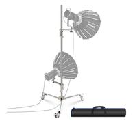 NEEWER ST198SS ST198SS Trépied Robuste en Acier Inoxydable avec roulettes 2 Bras coulissants avec poignée Pistolet Pied Pliable pour Photographie Softbox Monolight Charge Max. 16 kg