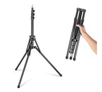 Neewer Stativo Light en métal avec Pieds réversibles 180 ° e Sac, 178 cm trépied Portable avec vis 1/4" 5/8" pour Photographie intérieure extérieure Speedlite Strobo Ring Light Softbox, ST178R Noir
