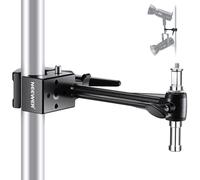 NEEWER Super Clamp avec Bras d'Extension de 6",Goujon de 5/8",Pince à Mâchoire de 2,4",Pince à Crabe Robuste pour Tube Rond,Surface Plane,pour Montage d'éclairage de Studio Photo,Charge Maximale 15kg