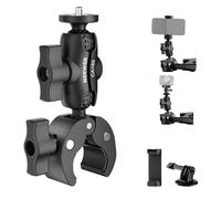 NEEWER Super Clamp Support de Caméra d'action avec Double Rotule 360°, Support de Guidon pour Vélo/Moto Compatible avec iPhone Insta360 DJI OSMO Action GoPro Hero pour Enregistrement Vidéo POV, CA162