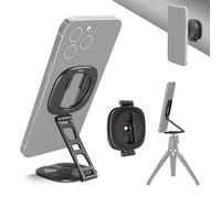 NEEWER Support à Anneau Magnétique Double pour Téléphone, Support Magnétique Pliable Fin avec Vis 1/4" pour Trépied Compatible avec MagSafe iPhone Samsung Huawei Android pour vidéo, PA095
