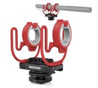 NEEWER Support antichoc pour microphone avec griffe, filetage 6,35 mm pour cages d'appareil photo, supports de perche, trépieds, support de micro compatible avec VM15 Rode NTG Series Sennheiser MKE600