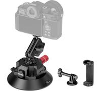 NEEWER Support de caméra à Ventouse de 11,4 cm avec Bras Magique à tête sphérique, Trous Arri de 6,35 mm, Support de Voiture à dégagement Rapide avec Support et Adaptateur de caméra d'action