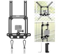 NEEWER Support Clôture Caméra pour Streaming Direct Compatible avec Gamechanger App, Support Clôture Métal pour Téléphone Compatible avec Mevo Start GoPro Max 360 DJI iPhone pour Sport, PA036 Noir
