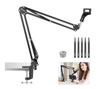 NEEWER Support de Bras de Microphone, Ciseaux Boom, trépied avec vis de 3/8" à 5/8" et Serre-câbles, Compatible avec Yeti Snowball Yeti X Quadcast et Autres Microphones, Noir