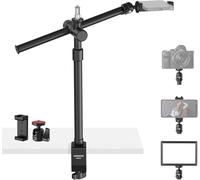 NEEWER Support de Bureau pour Caméra avec Perche Pivotante Rotule 1/4"" Support de Téléphone et Pince en C Support de Microphone Réglable 22""/55 5cm pour Microphone LED Diffusion Zoom Vidéo DS024