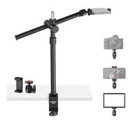 NEEWER Support de Bureau pour Caméra avec Perche Pivotante, Rotule 1/4", Support de Téléphone et Pince en C, Support de Microphone Réglable 22"/55,5cm pour Microphone LED, Diffusion, Zoom, Vidéo,DS024