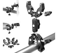 NEEWER Support de caméra à double pince avec bras magique, chaussures froides pour bureau, studio, support de photographie, réflecteur, drapeau, barres transversales, moto, parapluie, bâton de perche,