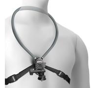 NEEWER Support de Cou Compatible avec GoPro DJI Insta 360 Caméras d'action, Fixation Rapide avec Coussin d'air et Sangle de Poitrine Réglable, Kit d'Accessoires pour Vidéo POV (Vlog), GP49