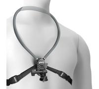 NEEWER Support de Cou Compatible avec GoPro DJI Insta360, GP49 | Fixation de Cou à Libération Rapide avec Coussin d'Air, Sangle de Poitrine Réglable, Kit Vlogging POV