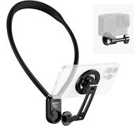 NEEWER Support de Cou magnétique, Mains Libres pour trépied Compatible avec GoPro DJI Insta360 iPhone 15 Android, Support de téléphone Tour de Cou pour vidéo POV, GP16
