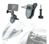 NEEWER Support de fixation pour caméra d'action pour pare-brise de moto, clip en alliage d'aluminium avec adaptateur à 3 broches et trou de vis 6,35 mm compatible avec les adaptateurs GoPro Hero 13 12