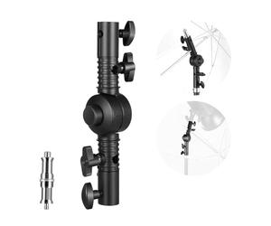 NEEWER Support de Flash pour Caméra Robuste avec Support Softbox Parapluie,Adaptateur Support Lumière en Métal Réglable Pivotant à 270°avec Filetage de 1/4" à 3/8" pour Réflecteur Speedlite,UA039