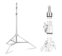NEEWER Support de Lumière de Photographie 2.85-6.6ft/87-200cm, Trépied en Aluminium à Ressort avec Diamètre de Tube de ø28mm pour Anneau Lumière/Lumière LED/Softbox,Charge Max 22lbs, ST-200 Blanc