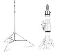 NEEWER Support de Lumière de Photographie 2.85-6.6ft/87-200cm, Trépied en Aluminium à Ressort avec Diamètre de Tube de ø28mm pour Anneau Lumière/Lumière LED/Softbox,Charge Max 22lbs, ST-200 Blanc