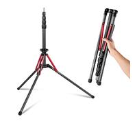 Neewer Support de Lumière en Fibre de Carbone avec Pieds Réversibles à 180°, Adaptateur à Vis 1/4" à 3/8", 220cm Trépied de Voyage pour Photographie en Plein Air Speedlite Strobe Softbox, ST210R