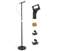 NEEWER Support de microphone au sol, 3 sections réglables et amovibles avec base lestée, compatible avec Blue Yeti HyperX QuadCast Shure SM58 Samson Q2U Fifine K669B, MS045