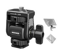 NEEWER Support de Moniteur Terrain avec Adaptateur pour Sabot Froid,pivotant à 360°,inclinable à 180°,vis Anti-Torsion,Compatible avec Atomos Ninja 5"/7" Moniteur,Compatible avec SmallRig Cage,MA019