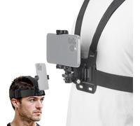 NEEWER Support de Poitrine pour Téléphone, Kit d'Accessoires POV Vlog à Dégagement Rapide pour Enregistrement Vidéo,Tournage,Compatible avec iPhone GoPro Hero Insta360 DJI AKASO, Caméra d'Action,GP-74