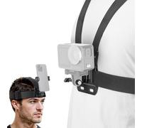 NEEWER Support de Poitrine pour Téléphone, Kit d'Accessoires POV Vlog à Dégagement Rapide pour Enregistrement Vidéo,Tournage,Compatible avec iPhone GoPro Hero Insta360 DJI AKASO, Caméra d'Action,GP-74