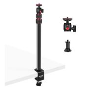 NEEWER Support de Table Extensible pour Caméra avec Rotule, Réglable de 43~102cm pour Éclairage avec Vis 1/4" & Pince en C pour DSLR, Ring Light, Streaming, Vlog, Charge Max : 3kg, TL283 (ROUGE)