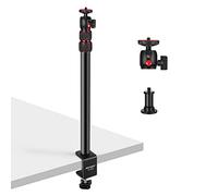 NEEWER Support de Table Extensible pour Caméra avec Rotule, Réglable de 43~102cm pour Éclairage avec Vis 1/4" & Pince en C pour DSLR, Ring Light, Streaming, Vlog, Charge Max : 3kg, TL283 (ROUGE)