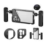 NEEWER Support de Téléphone Portable PA082 S25 Ultra avec 2 poignées, Adaptateur de Filtre 67mm,Plaque arrière d'objectif 17mm, Adaptateur de Monture en T, Compatible avec Samsung Galaxy S25 Ultra