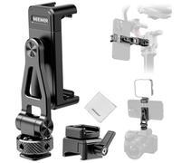 NEEWER Support de Trépied Téléphone, Pince NATO, Sabot Froid, 180° Inclinaison, 360° Pivot, Chiffon Nettoyage, Pince Téléphone Réglable Compatible avec iPhone 16 S24 Ultra DJI RS4 Cage SmallRig, GA010