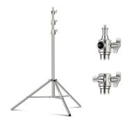 Neewer Support d'Éclairage en Acier Inoxydable, 79''/200cm Pliable et Portable pour Softbox de Studio, Monolampe et Autre Équipement Photographique (Argent)