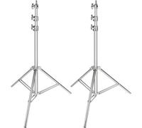 NEEWER Support d'éclairage en Acier Inoxydable - Couleur Argent - 200 cm - Portable et Pliable - Support Robuste pour boîte à lumière, monolampe, et Autres équipements de Photographie (Pack de 2)