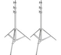 Neewer - Support d'éclairage en Acier Inoxydable - Couleur Argent - 200 cm - Portable et Pliable - Support Robuste pour boîte à lumière, monolampe, et Autres équipements de Photographie (Pack de 2)