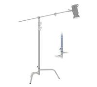 Neewer Support en C Robuste en Acier Inoxydable de 3,2 m avec Bras de Perche, Base à Installation Rapide, Tige Centrale Plus épaisse, Charge maximale de 20 kg, Support d'éclairage de Photographie