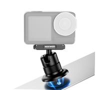 NEEWER Support Magnétique pour Caméra Compatible avec DJI Osmo Action 5 Pro/4/3,Adaptateur Rotule à Dégagement Rapide 360° avec Filetage 1/4" pour Prise de Vue en POV,Cage Caméra,Perche à Selfie,AC013