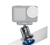 NEEWER Support magnétique pour Appareil Photo Compatible avec DJI Osmo 360 Action 5 Pro/4/3, Adaptateur de tête sphérique à dégagement Rapide à 360°, Filetage 6,35 mm pour Prises de Vue POV, Cage