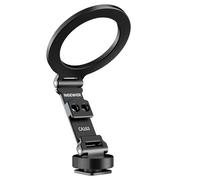 NEEWER Support Magnétique pour Téléphone avec trépied et Adaptateur Griffe Flash, Fixation compacte et légère en Aluminium, Compatible avec MagSafe iPhone Samsung Android, Enregistrement vidéo, CA163
