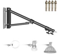 NEEWER Support Mural Bras de Fixation Triangle pour Photographie en Studio Lampe Strobe Monolight Softboxes Parapluies Réflecteurs, Rotation Flexible 180 degrés, Longueur Maxi de 130 cm (Noir)